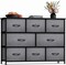 Sorbus Dresser with 8 Drawers - Chest Organizer Unit with Steel Frame Wood Top & Handle Easy Pull Fabric Bins for Clothes - Wide Storage Furniture for Bedroom, Hallway, Living Room, Nursery & Closet